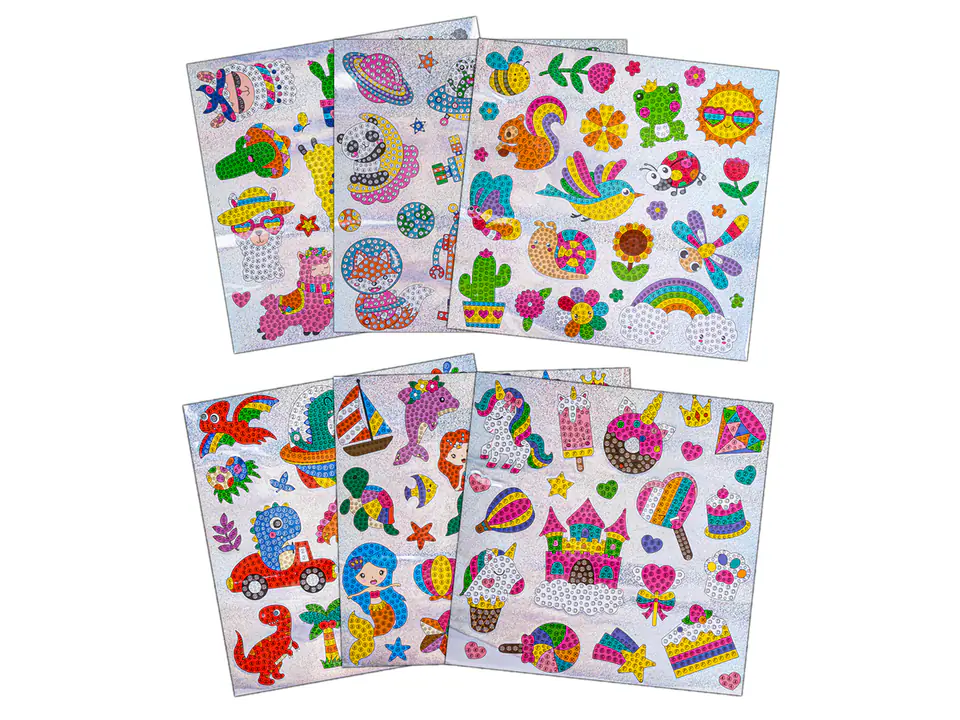 Haft Diamentowy Mozaika Diamentowa Naklejki Mega Zestaw 127 Naklejek MIX