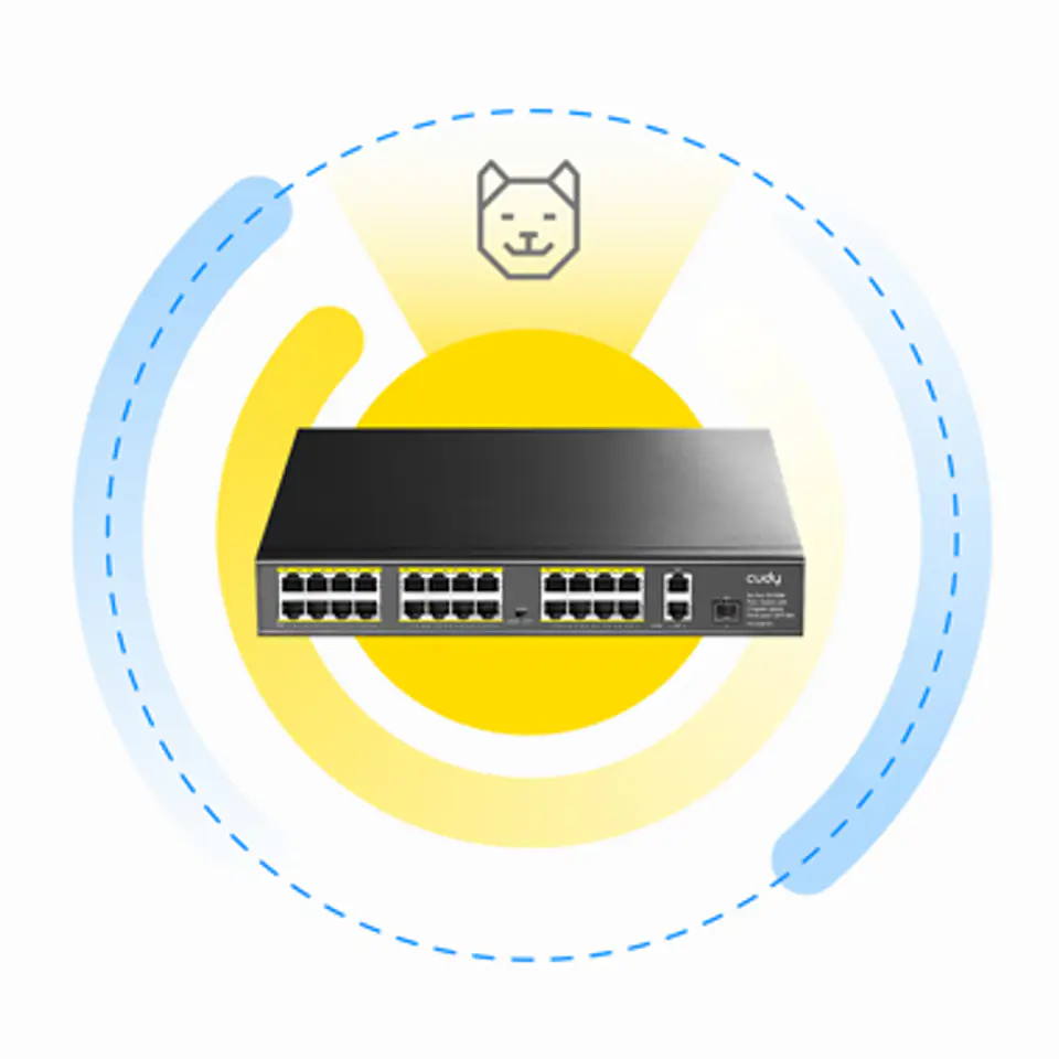 SWITCH PoE+ FS1026PS1 300W 24 +2x Gigabit SFP CCTV