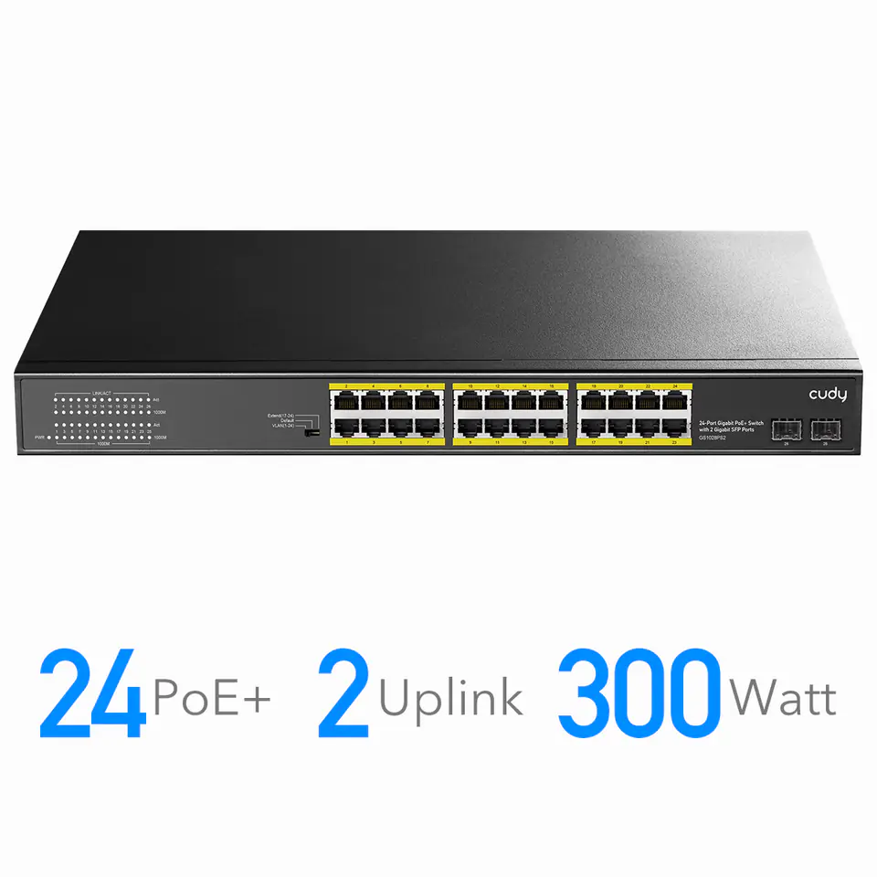 SWITCH PoE+ GS1028PS2 24x Gigabit 300W SFP CCTV VL