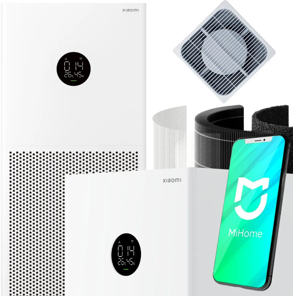 Xiaomi Smart Air Purifier 4 Lite EU 33 W, Suitable for rooms up to 25-43 m², White
