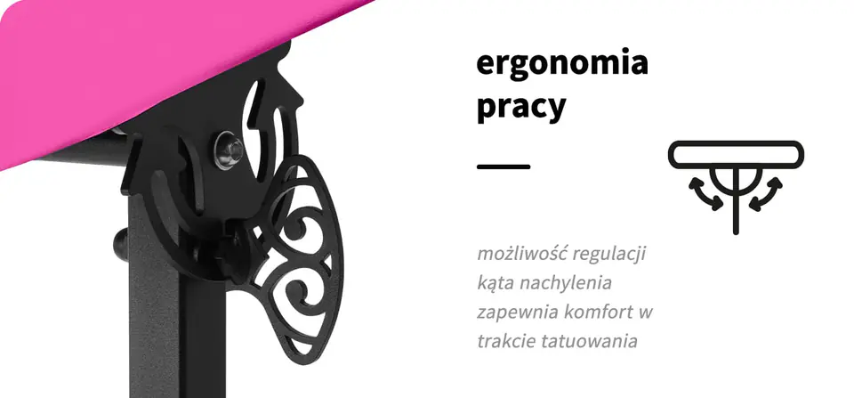 Podłokietnik do tatuażu Pro Ink 718 różowy