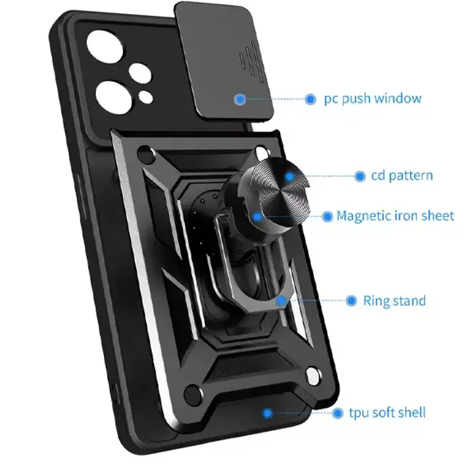 Etui Alogy Camshield Stand Ring z osłonką na aparat do Realme 9 Pro Plus