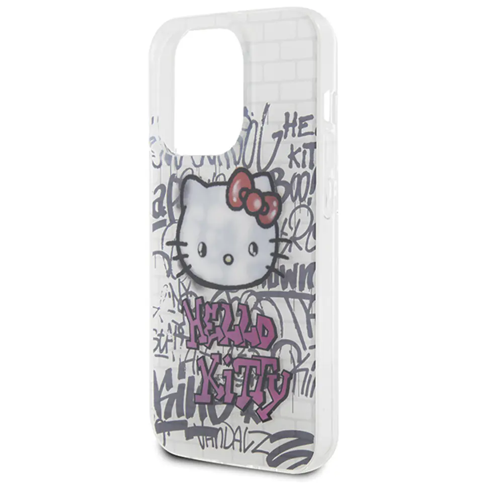 Hello Kitty IML Kitty On Bricks Graffiti - Etui iPhone 14 Pro (biały)