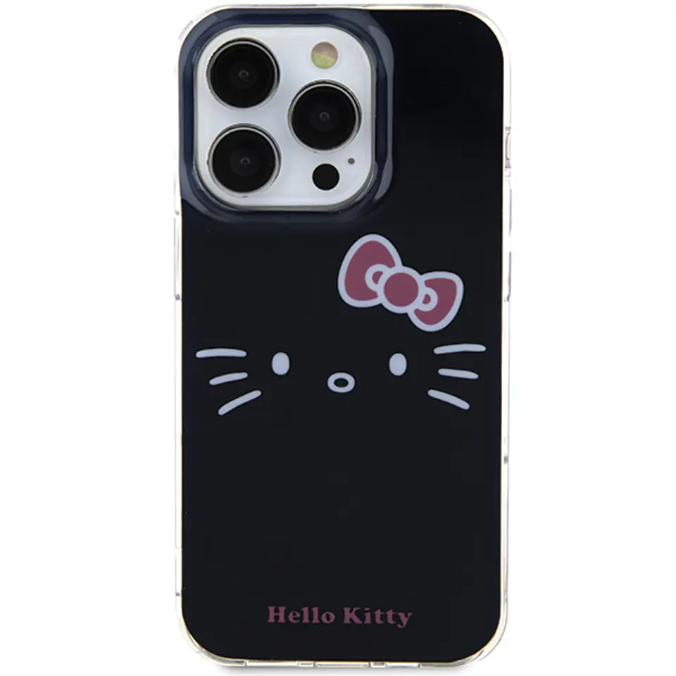 Oryginalne Etui IPHONE 14 PRO MAX Hello Kitty Hardcase IML Kitty Face (HKHCP14XHKHLK) czarne