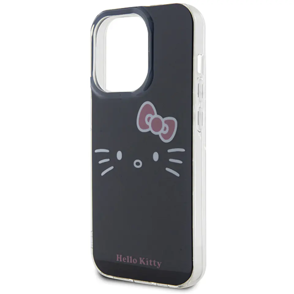 Oryginalne Etui APPLE IPHONE 15 PRO MAX Hello Kitty Hardcase IML Kitty Face (HKHCP15XHKHLK) czarne