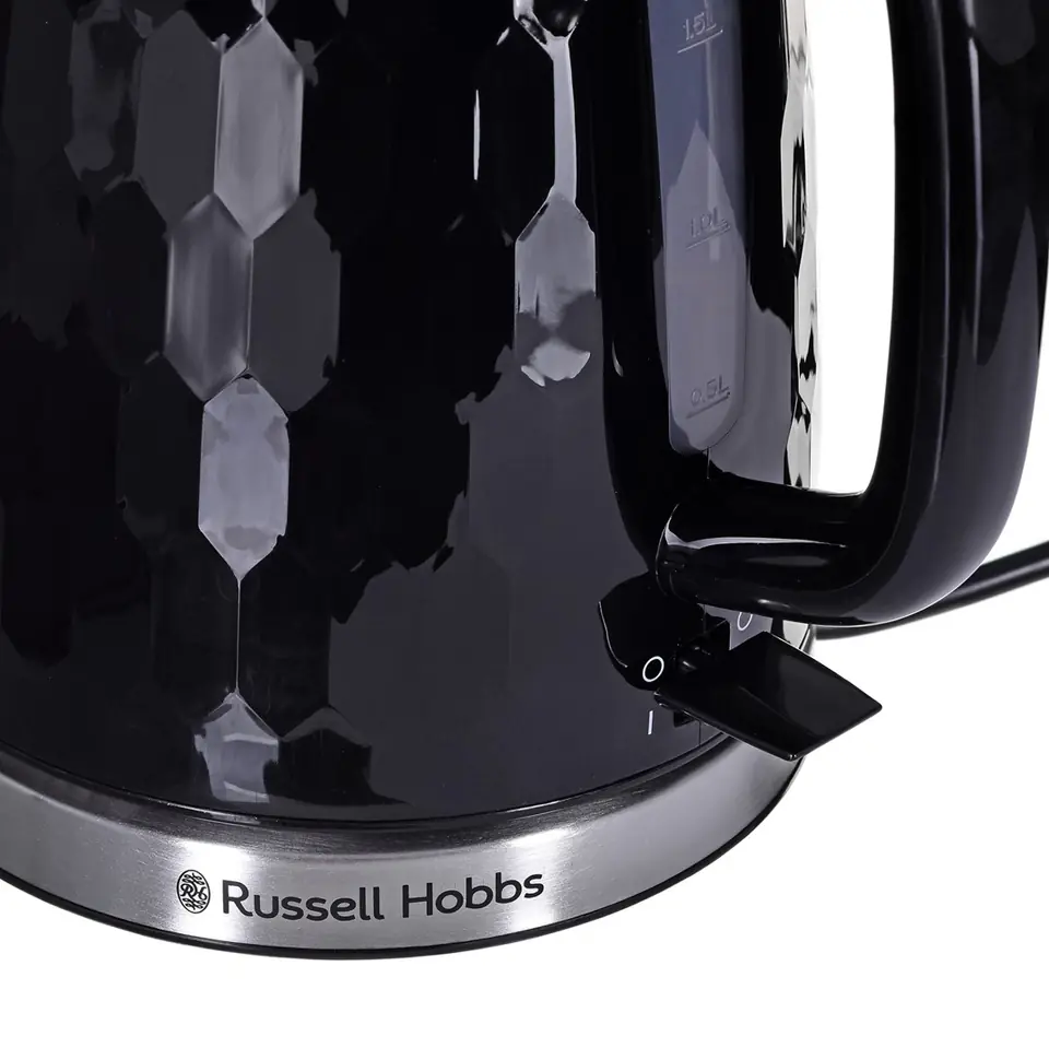 Russell Hobbs Honeycomb Black Plastic Kettle - 26051