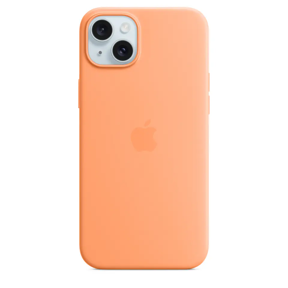 Etui Apple MT0W3ZM/A iPhone 15 6.1" MagSafe pomarańczowy/orange sorbet Silicone Case