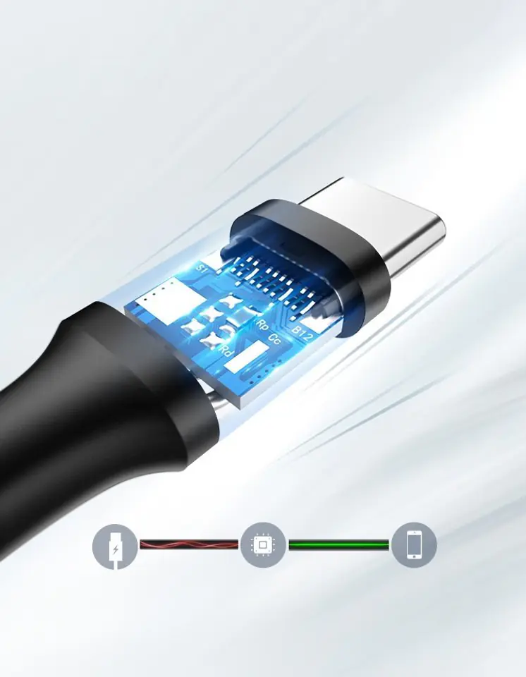 Kabel Ugreen USB-A / USB-C, 3A, 3 m, czarny  6957303868261