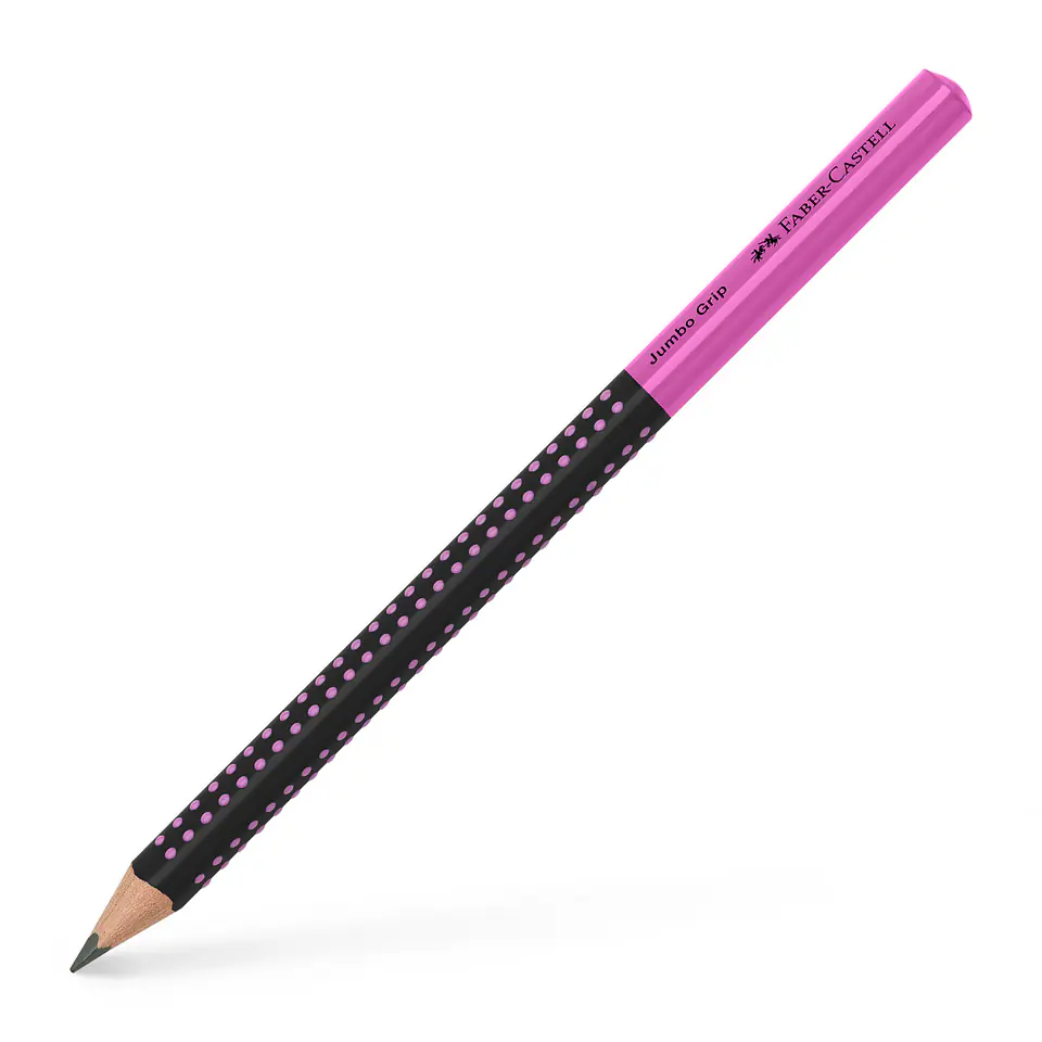 Ołówek JUMBO GRIP TWO TONE czarny/różowy 511911 FABER CASTELL