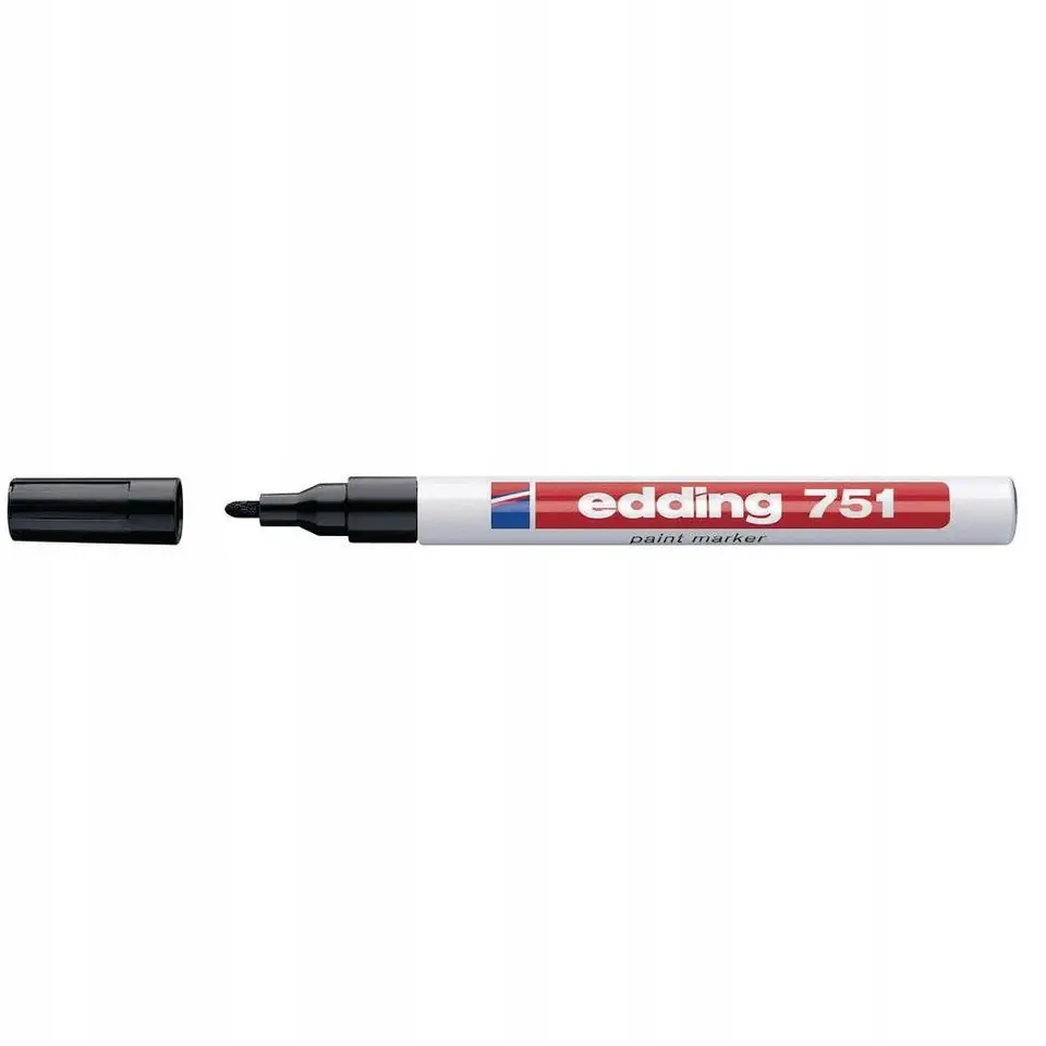 Marker lakierowy 1-2mm 751 czarny okrągła końcówka 751/001/C EDDING