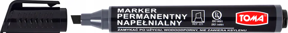 Marker permanentny ścięty czarny ARTLINE TO-221 TOMA