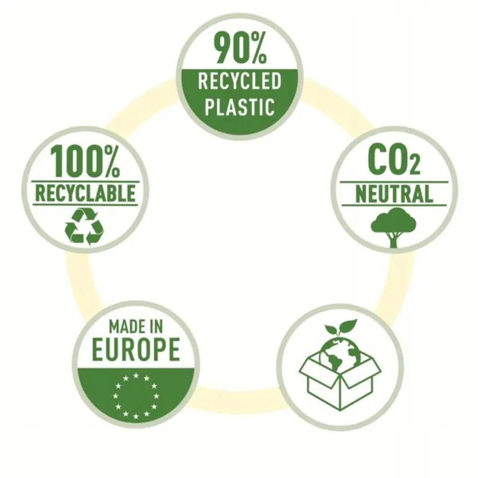 Przekładki Recycle 1 - 10, A4, PP, czarne 12080000