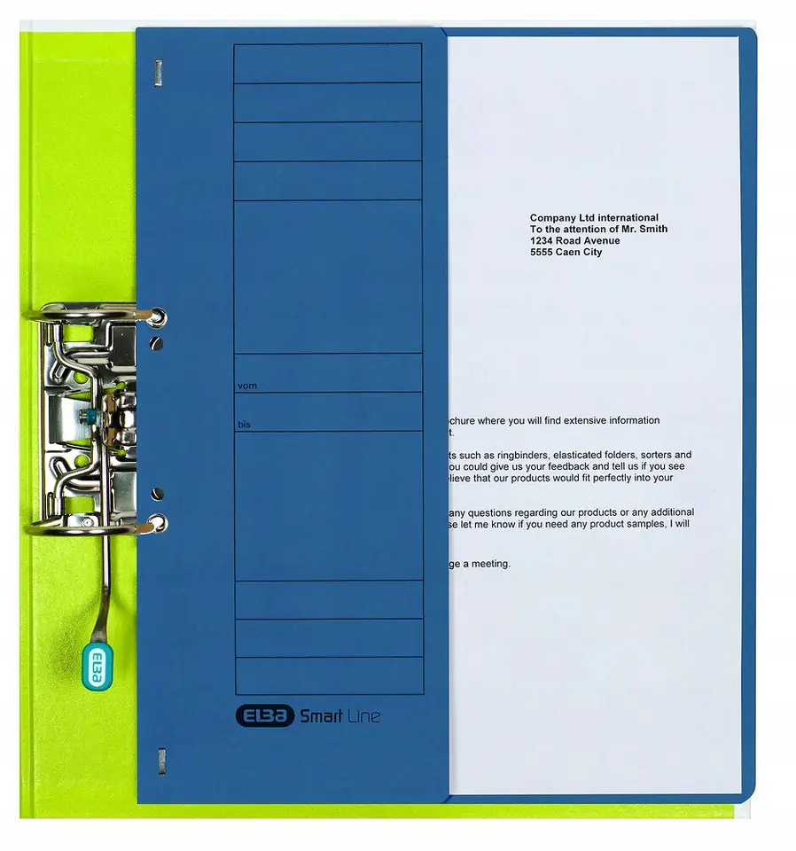 Skoroszyt oczkowy 1/2 A4 E21451BL niebieski 100551876 ELBA