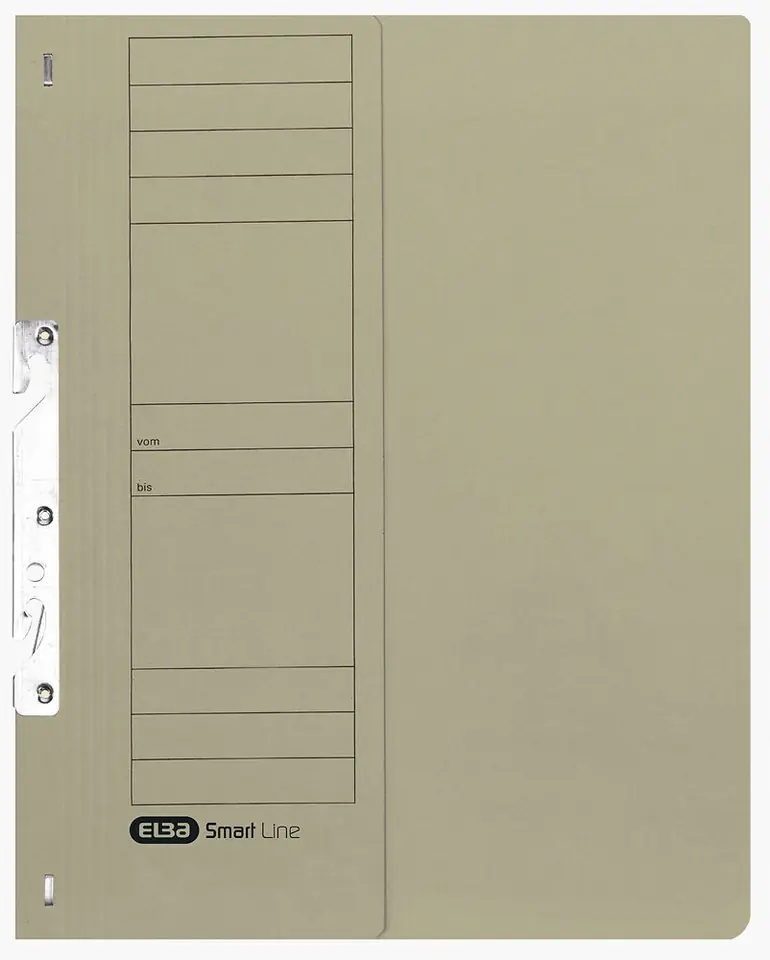 Skoroszyt wpinany do segregatora hakowy 1/2 A4 szary 100551894 ELBA