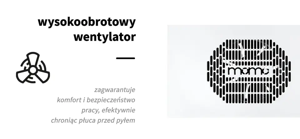 Pochłaniacz pyłu do zabudowy Momo S-41 biały