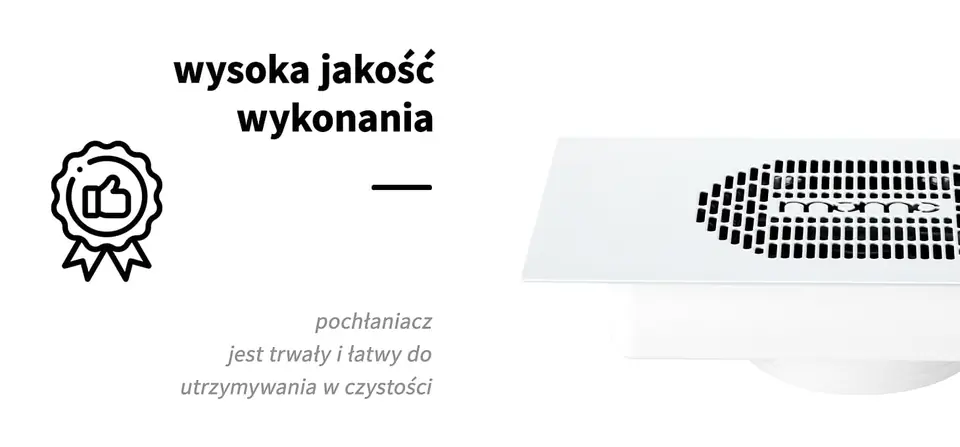 Pochłaniacz pyłu do zabudowy Momo S-41 biały