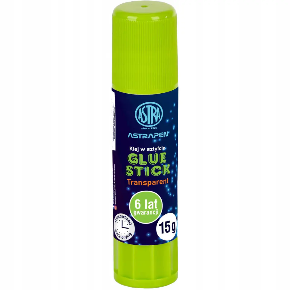 Klej szkolny w sztyfcie Glue Stick transparenty 15g. 401120005 ASTRA