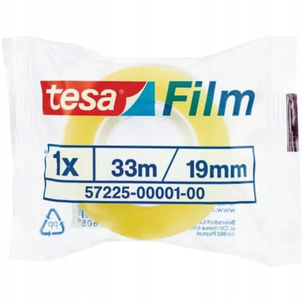 Taśma TESA FILM STANDARD 33m x 19mm 57225