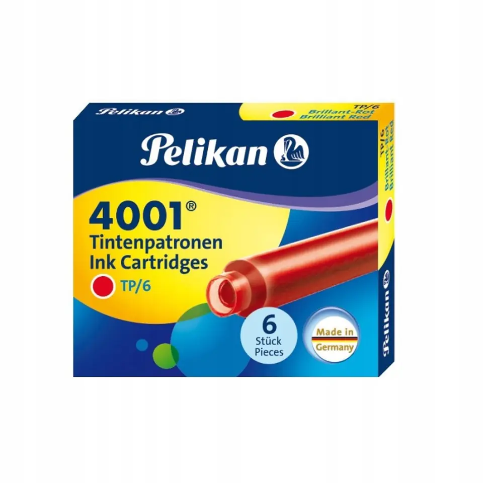 Naboje krótkie czerwone TP/6 PELIKAN 301192