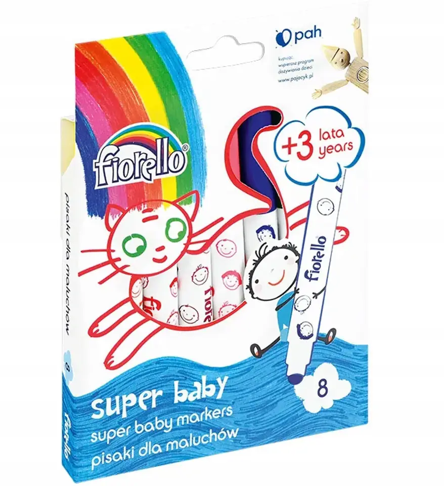 Pisaki SUPER BABY dla maluchów Fiorello 8kol 160-2033 GR-F165
