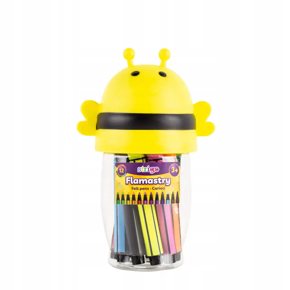 Flamastry 12 kolorów JUMBO Pszczółka SSC292 STRIGO