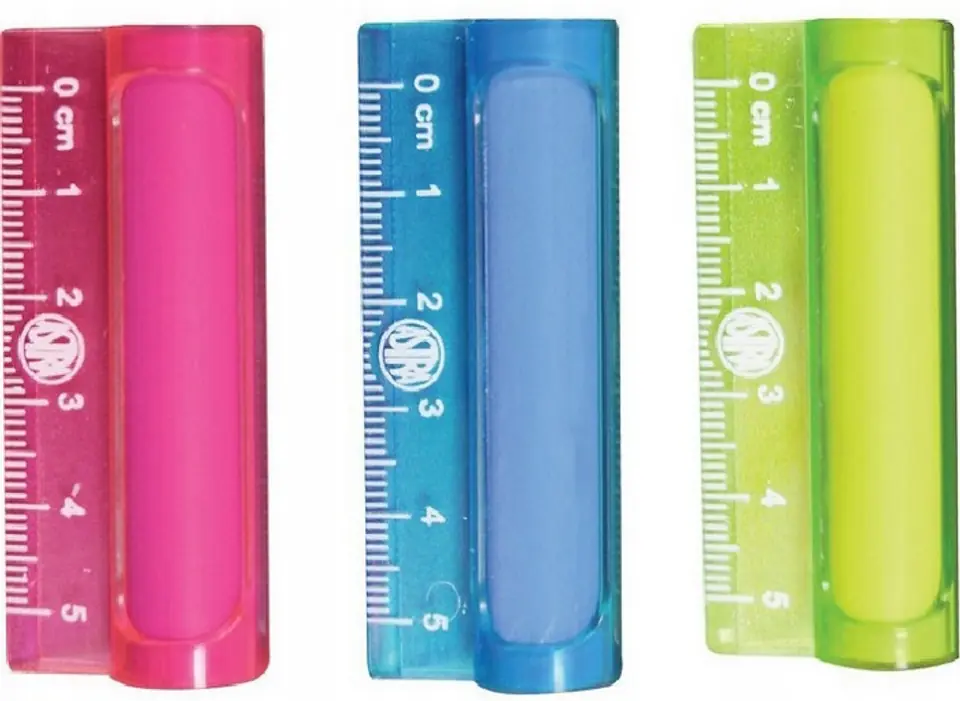 Gumka do ścierania z linijka 5cm zestaw 2w1 425022005 ASTRA