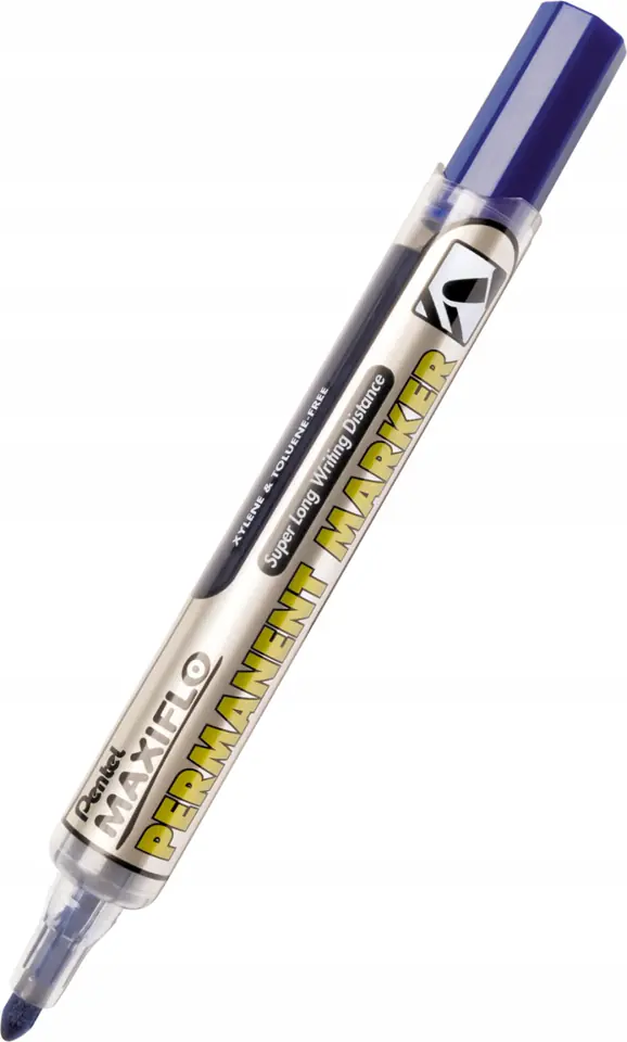 Marker permanentny NLF50 niebieski okrągły z tłoczkiem płynny tusz PENTEL