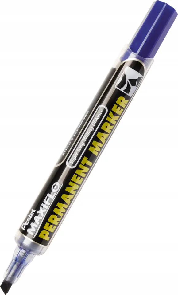 Marker permanentny NLF60 niebieski ścięty z tłoczkiem płynny tusz PENTEL