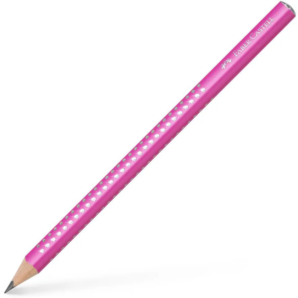 Ołówek JUMBO SPARKLE PEARL różowy twardość B 111612 Faber-Castell
