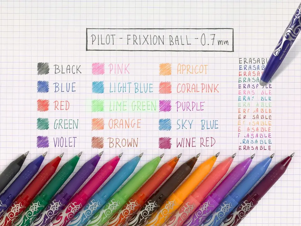 Pióro kulkowe PILOT FRIXION czerwone PIBL-FR7-R