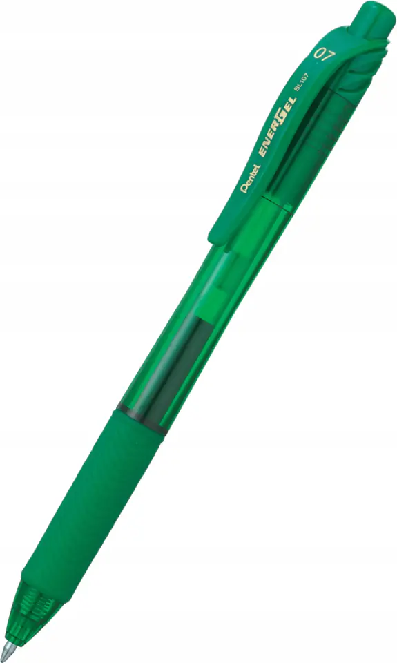 Pióro kulkowe PENTEL BL107 0.7mm zielone z tuszem żelowym