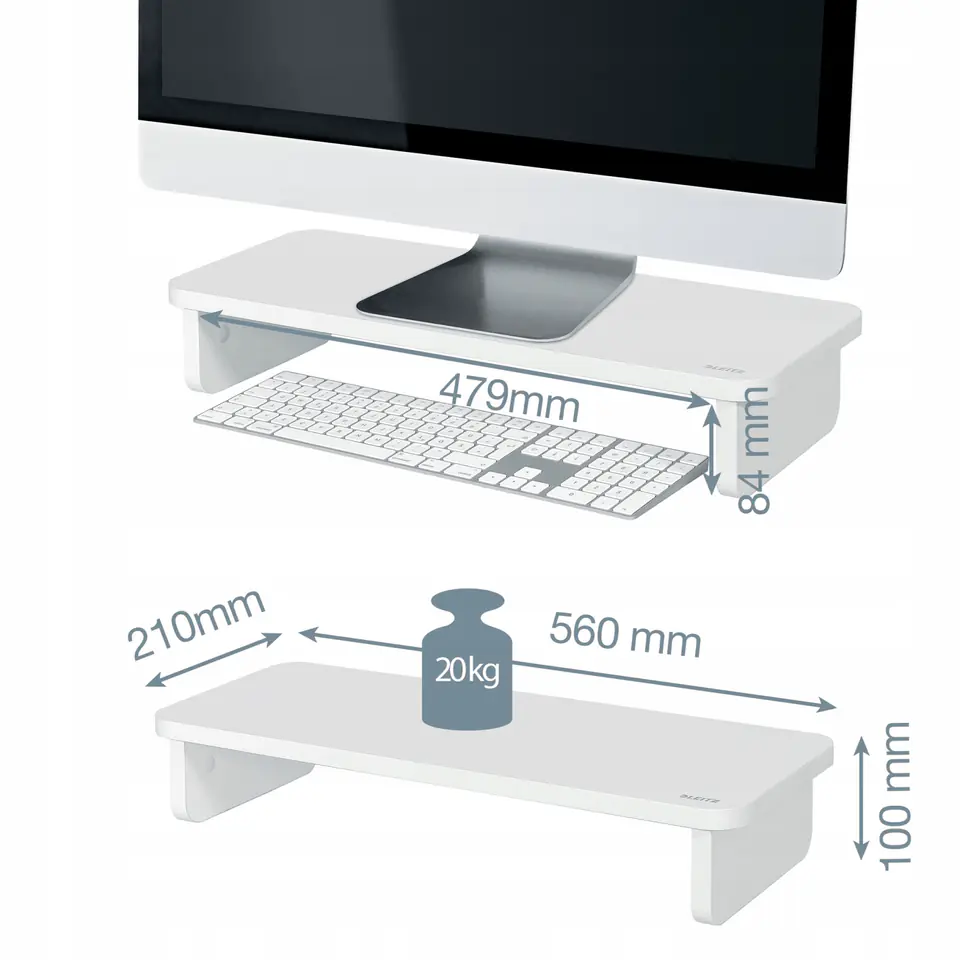 Podstawka pod monitor Ergo biała 64340001 LEITZ