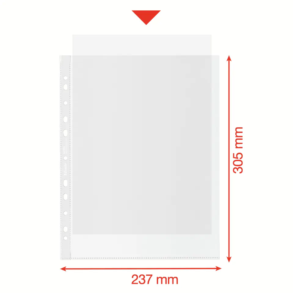 Koszulka groszkowa A4 Recycled Premium PP 70 mic. opakowanie 50sztuk Maxi 627502 ESSELTE