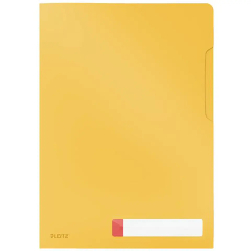 Folder A4 z kieszonką na etykietę, żółty 47080019 LEITZ