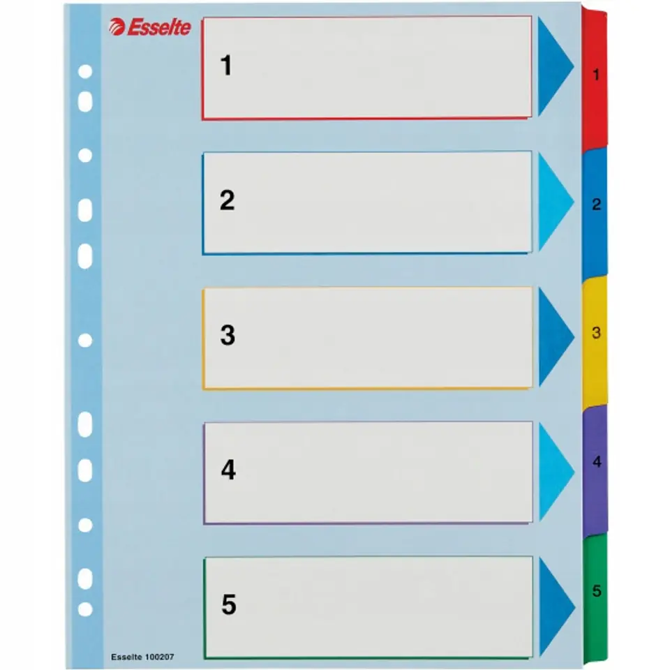 Przekładki kartonowe MYLAR A4 MAXI 1-5 ESSELTE 100207