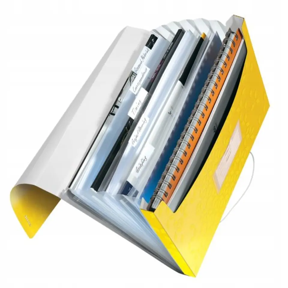 Teczka z 6 przegródkami PP Leitz WOW, żółta 45890016