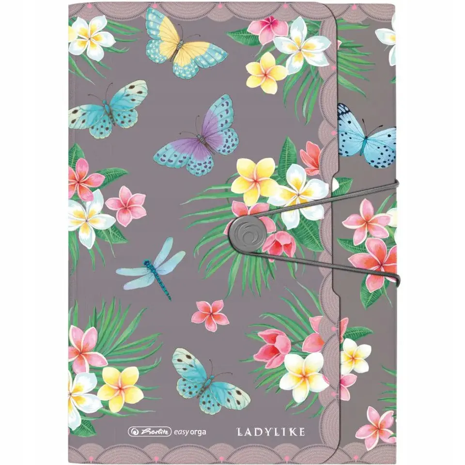 Teczka harmonijkowa na dokumenty A4 PP 12 przegródek LADYLIKE BUTTERFLIES 50044023 HERLITZ