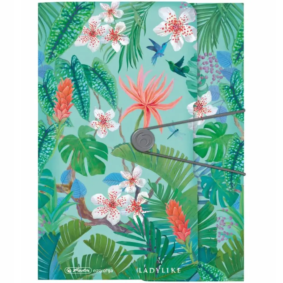 Teczka z gumką na dokumenty A4 PP LADYLIKE JUNGLE 50043996 HERLITZ