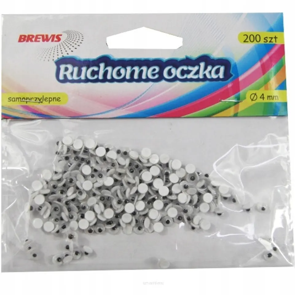 Oczka ruchome okrągłe 4mm (200 szt.) BREWIS RO22