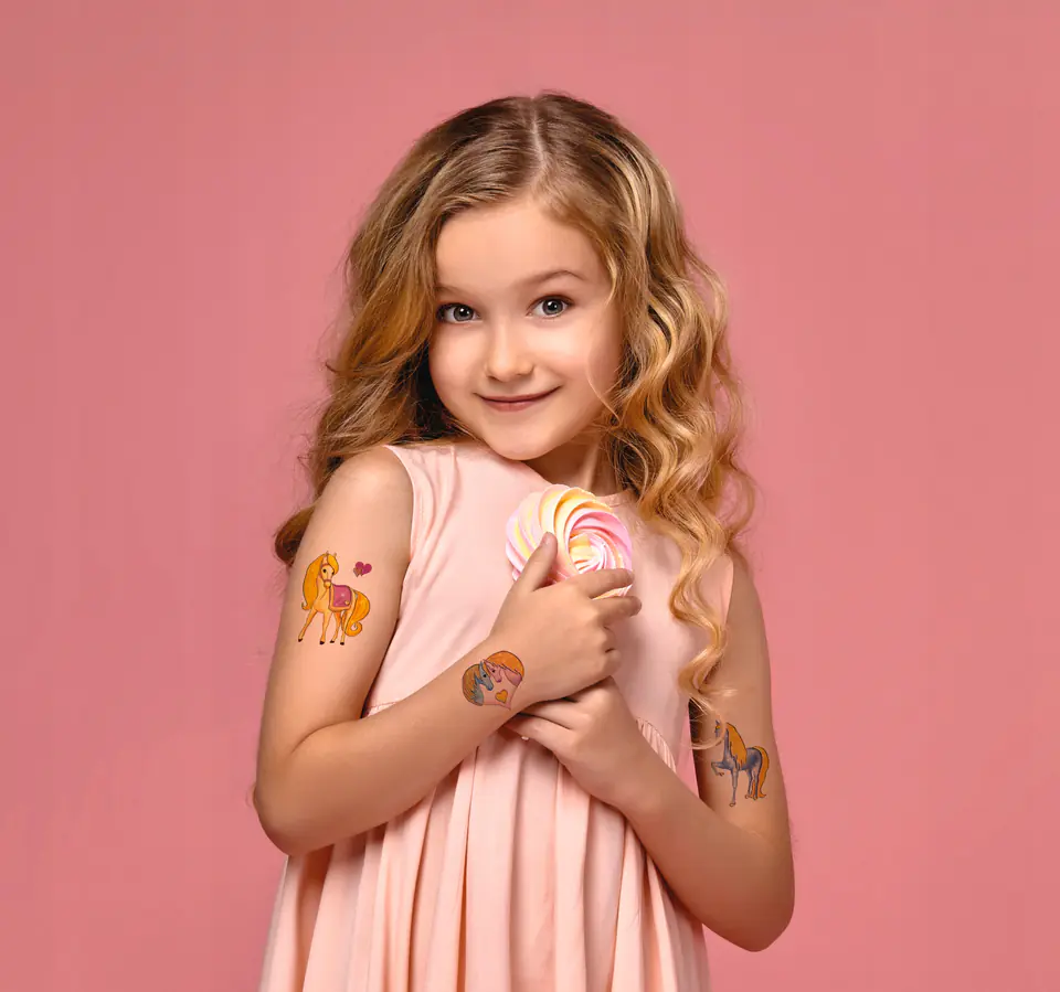 Naklejki tatuaże dla dzieci KONIKI 56681 Z-DESIGN KIDS TATTOO AVERY ZWECKFORM