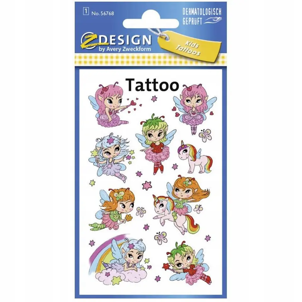 Naklejki tatuaże dla dzieci Wróżki 56768 Z-DESIGN KIDS TATTOO AVERY ZWECKFORM