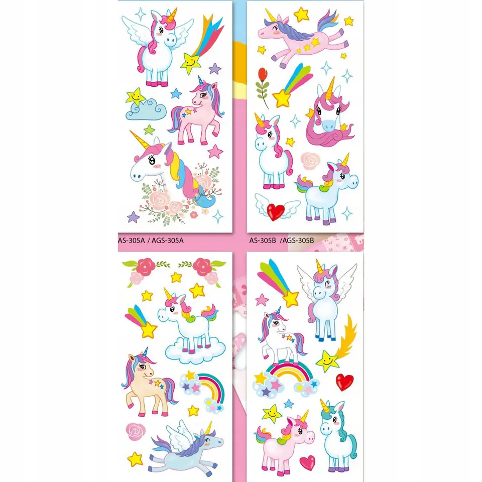 Naklejki z brokatem JEDNOROŻCE mix CLA13 BREWIS