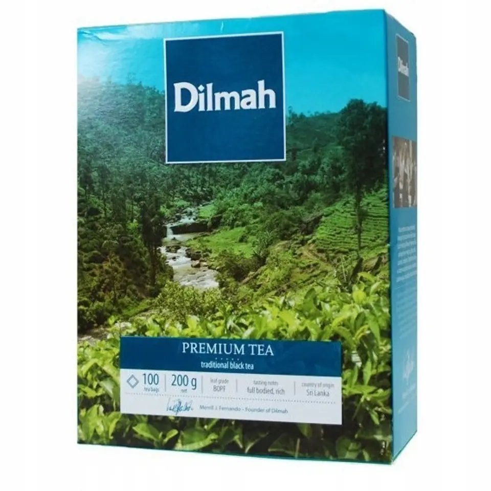 Herbata DILMAH PREMIUM TEA 100szt x2g RG100P PURE CEYLON czarna