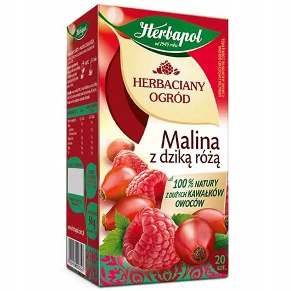 Herbata HERBAPOL owocowo-ziołowa(20 tb) Malina z Dziką różą 54g