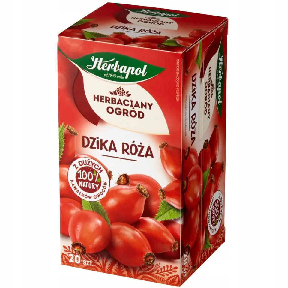 Herbata HERBAPOL owocowo-ziołowa (20 tb) Dzika Róża 70g HERBACIANY OGRÓD