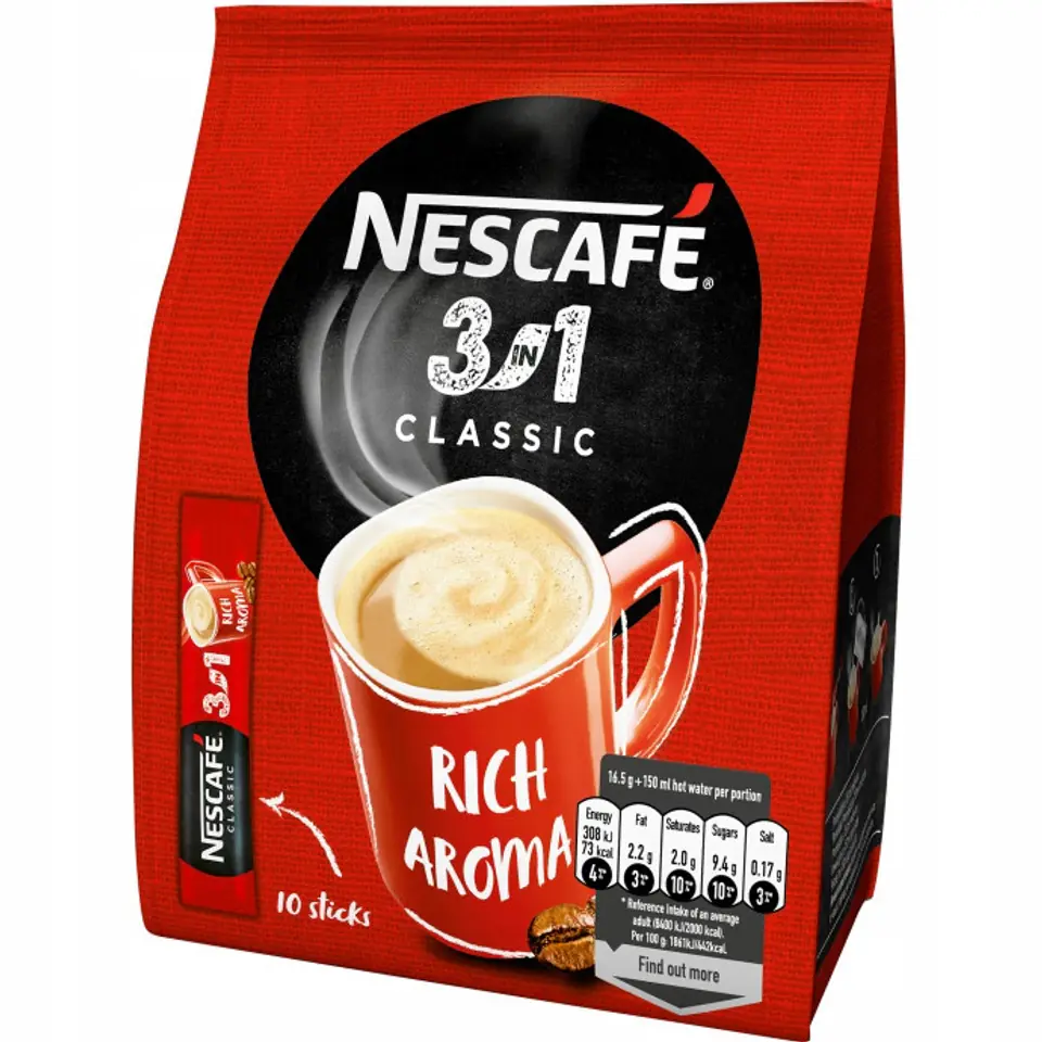 Kawa rozpuszczalna NESCAFE 3in1 CLASSIC Bag (10x16,5g)