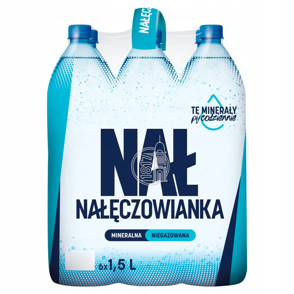 Woda mineralna NAŁĘCZOWIANKA 1.5L (6szt) niegazowana z kaucją