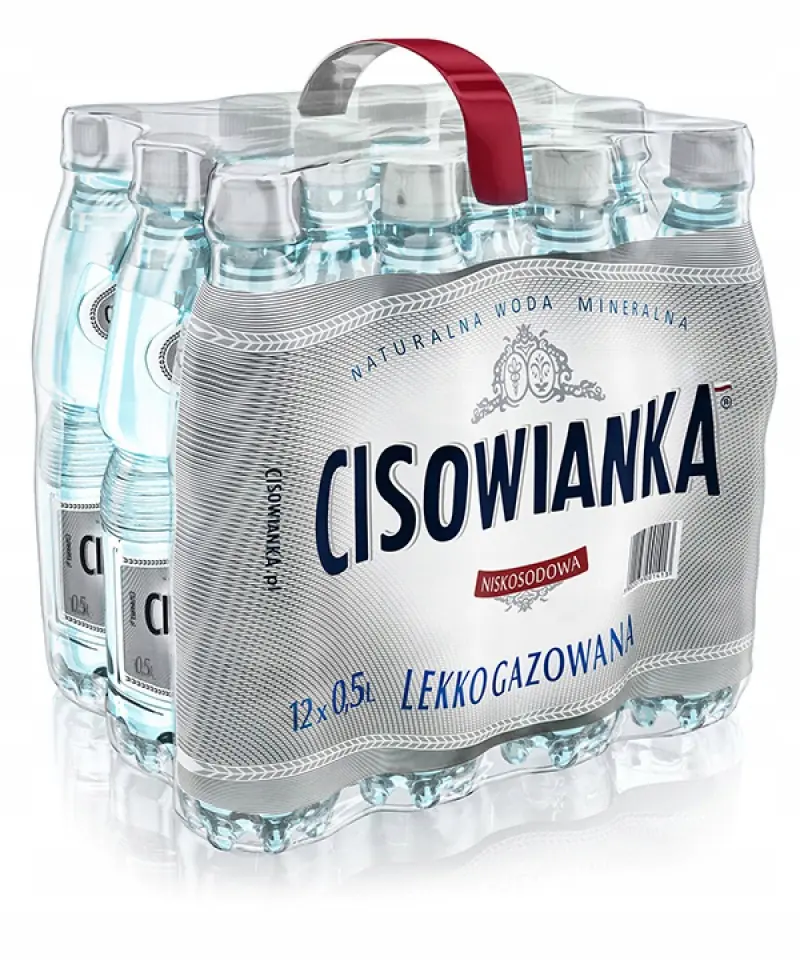 Woda mineralna CISOWIANKA 0.5L (12szt) lekko gazowana z kaucją