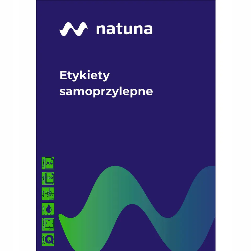 Etykieta samoprzylepna NATUNA A4 (100ark) 70x37mm (24etyk/ark)