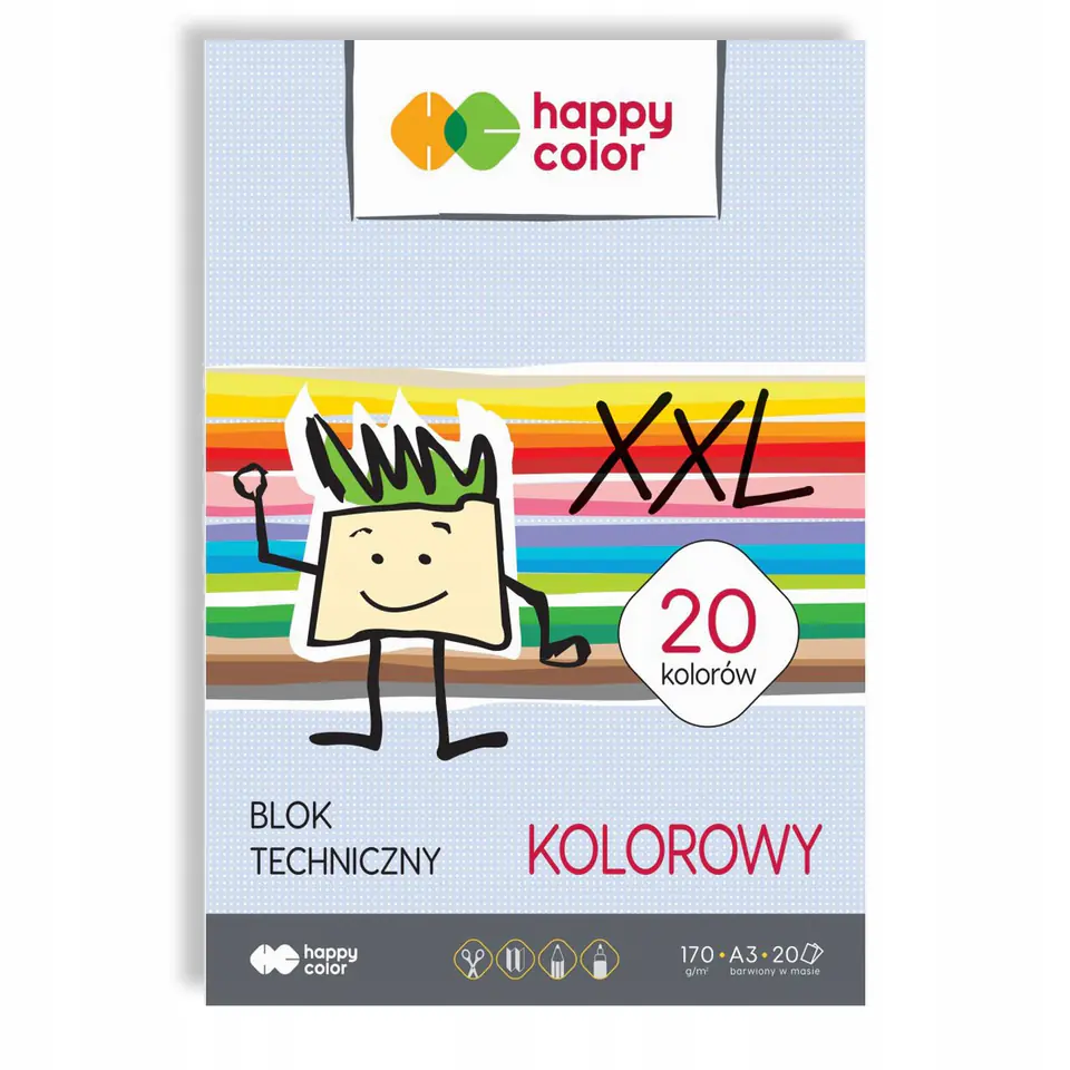 Blok techniczny kolor A3 20k 170g HA 3717 3040-09 HAPPY COLOR